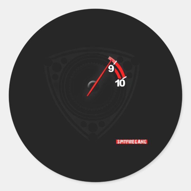 Sticker Rond Ligne rouge Rx8 (Devant)