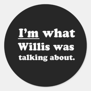Sticker Rond Lignes de collecte - IM QUEL WILLIS PARLAIT de .JP