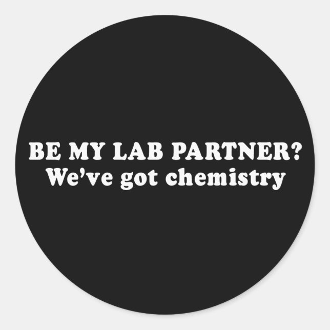 Sticker Rond Lignes de ramassage - WEVE GOT CHEMISTRY T-SHIRT (Devant)
