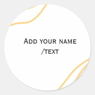 Sticker Rond lignes de texte de message de nom de bordure espag