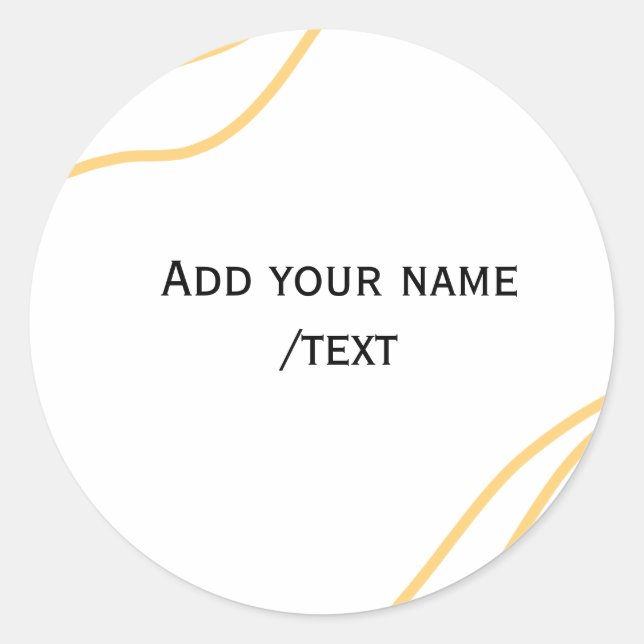 Sticker Rond lignes de texte de message de nom de bordure espag (Devant)