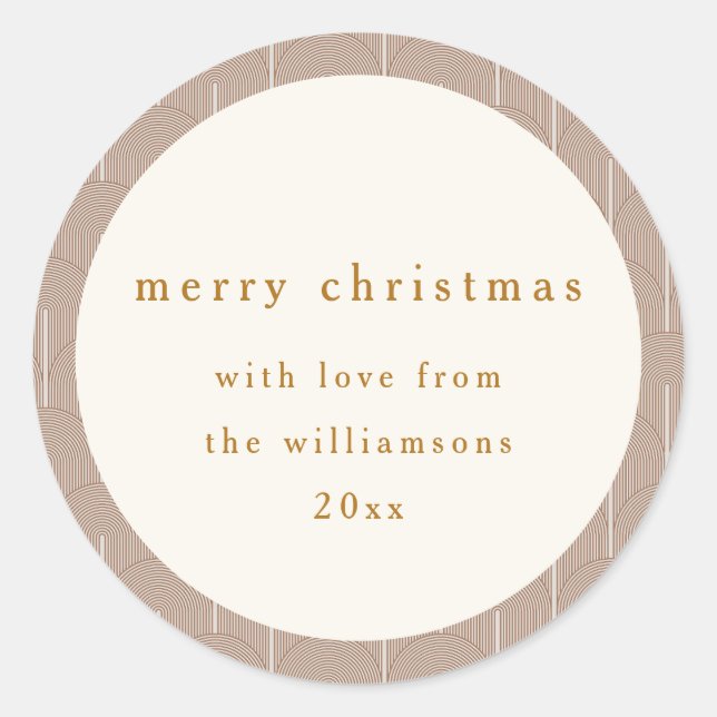 Sticker Rond Lignes géométriques Super vintages (Devant)