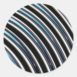 Sticker Rond Lignes incurvées étroitement d'une fractale