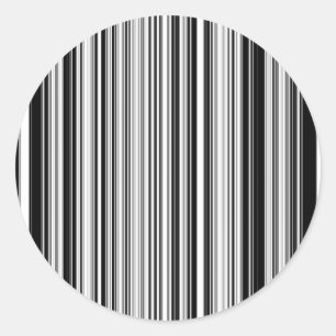 Sticker Rond Lignes noires et blanches