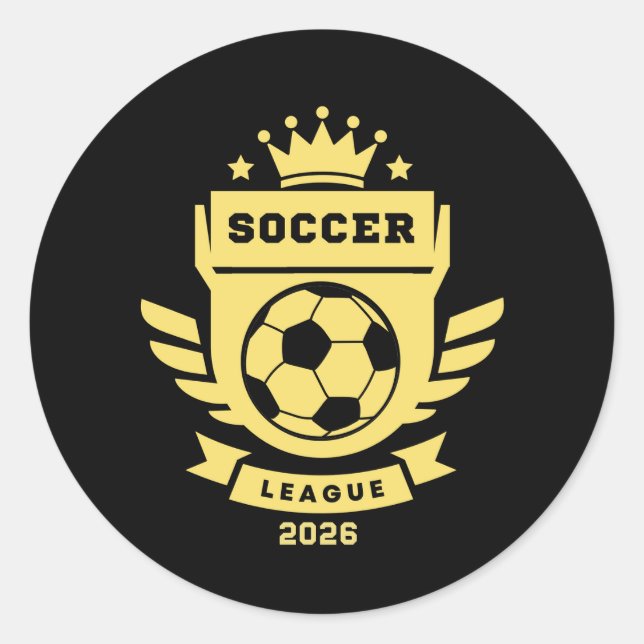 Sticker Rond Ligue de Football 2026 (Devant)