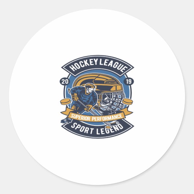 Sticker Rond Ligue de hockey (Devant)