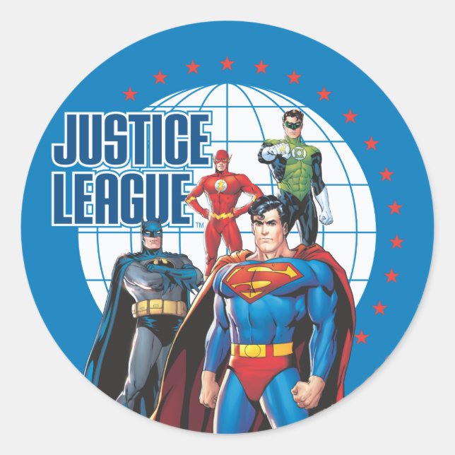 Sticker Rond Ligue de la Justice (Devant)