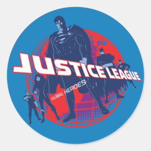Sticker Rond Ligue de la justice et du monde