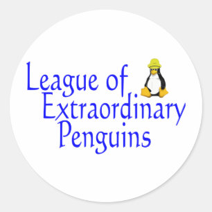 Sticker Rond Ligue des pingouins extraordinaires 4