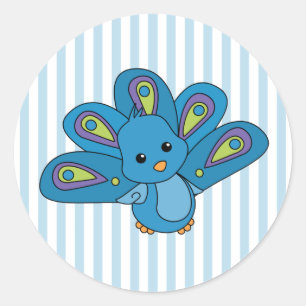 Sticker Rond Lil' Baby Peacock