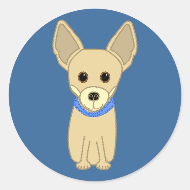 Sticker Rond LiL Chihuahua (Devant)