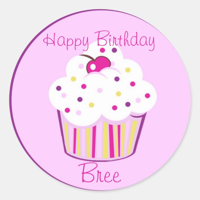 Sticker Rond Lil' Cupcake (Devant)