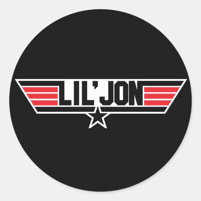 Sticker Rond Lil Jon "Top Gun" (Devant)