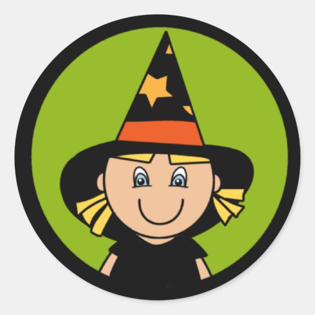 Sticker Rond Lil' Witch (Devant)