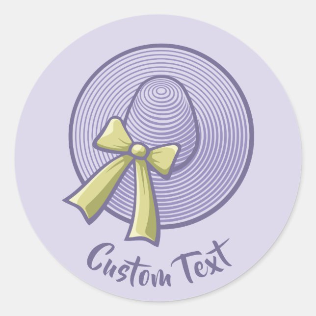 Sticker Rond Lilac, Casquette à large bord (Devant)