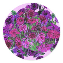 Lilac mou avec chevalet à fleurs mauve