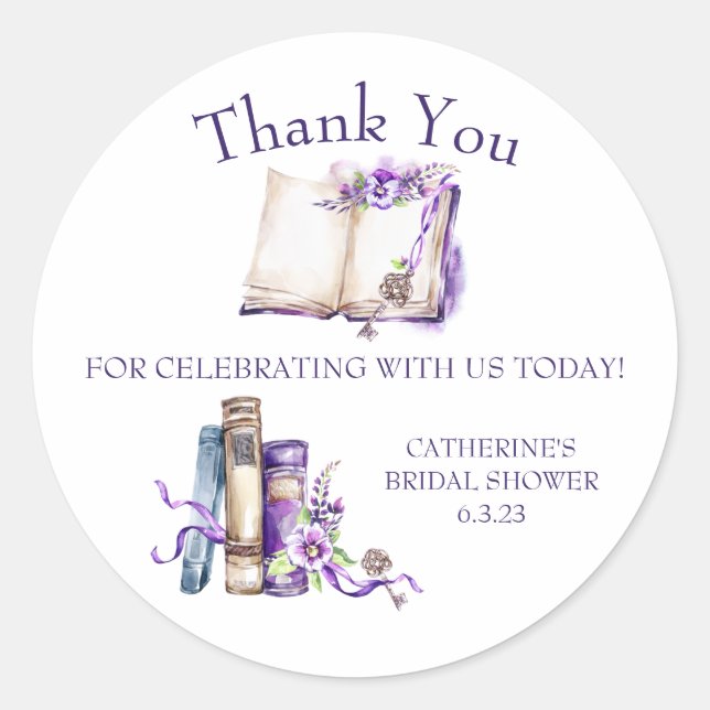 Sticker Rond Lilac Un Nouveau Chapitre Commence Douche Favour C (Devant)