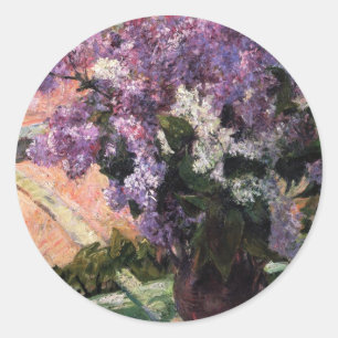 Sticker Rond Lilacs dans une fenêtre   Mary Cassatt