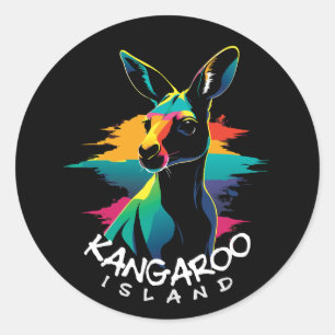 Sticker Rond L'île de Kangaroo