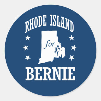 STICKER ROND L'ÎLE DE RHODE POUR BERNIE SANDERS