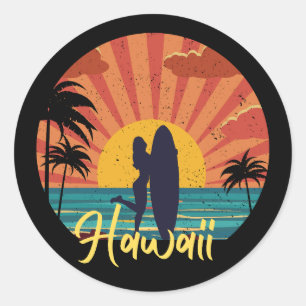 Sticker Rond L'île Hawaii