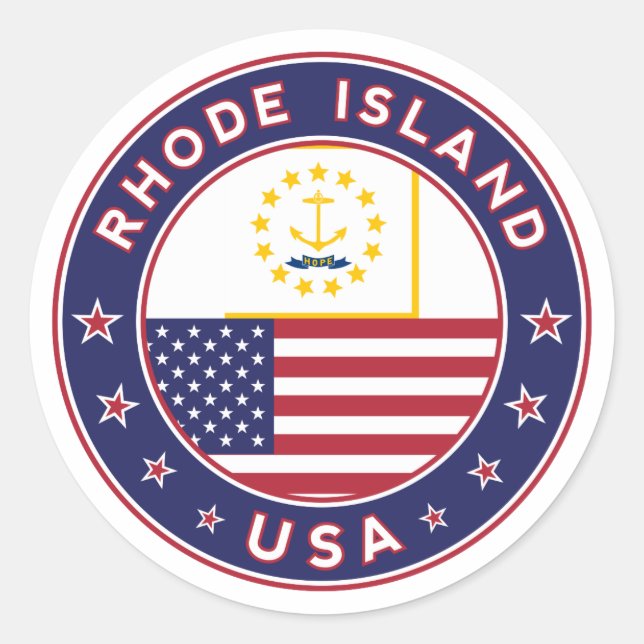 Sticker Rond L'île Rhode (Devant)