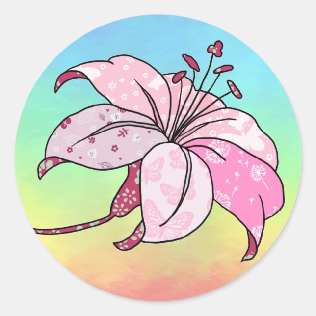 Sticker Rond Lilie (Devant)