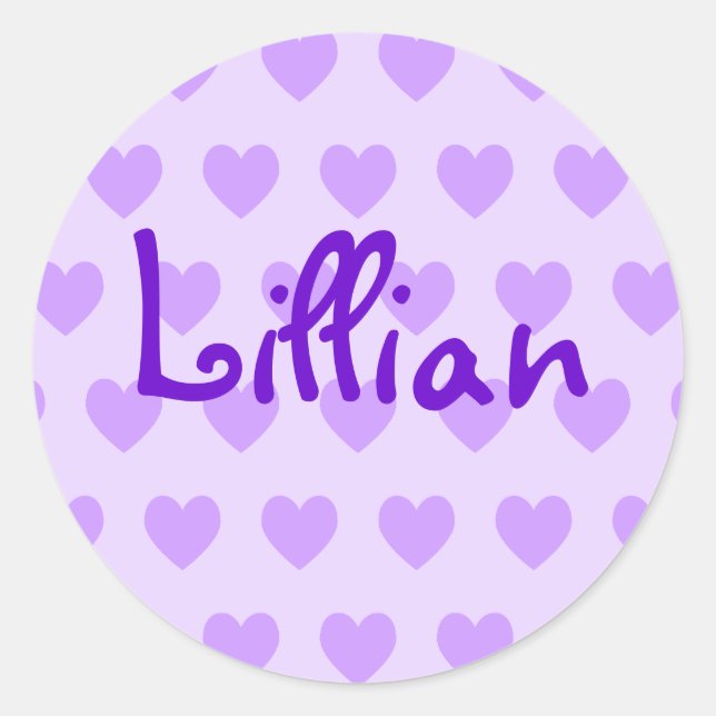Sticker Rond Lillian en violet (Devant)