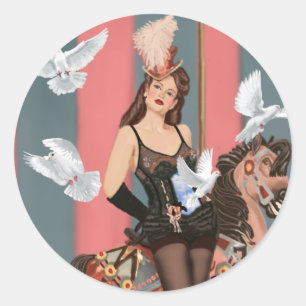 Sticker Rond L'illusionniste