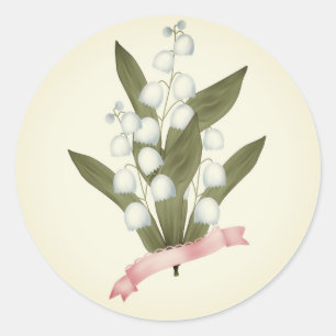Sticker Rond Lily of the valley