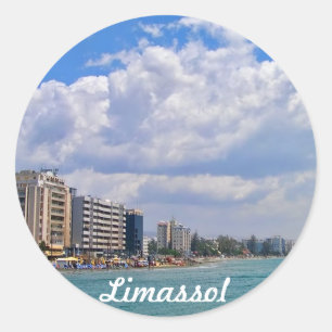 Sticker Rond Limassol – ville célèbre au sud de Chypre