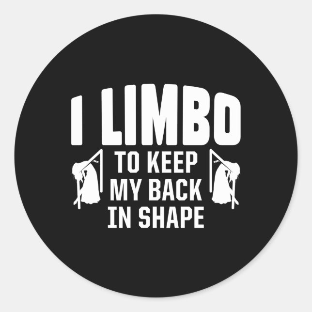 Sticker Rond Limbo Dance Limbo Dancing Limbo Stick (Devant)