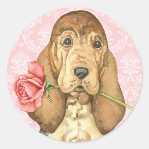 Sticker Rond Limier rose de Valentine