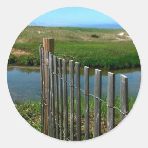Sticker Rond Limite de plage
