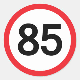 Sticker Rond Limite de vitesse 85