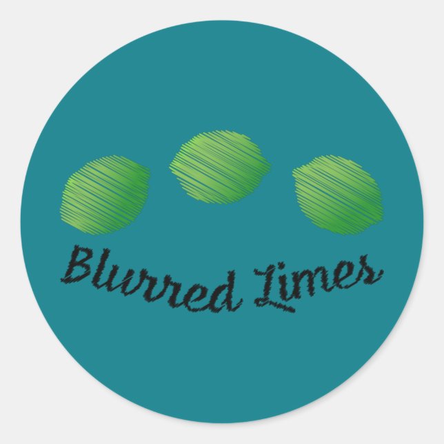 Sticker Rond Limites floues (Devant)