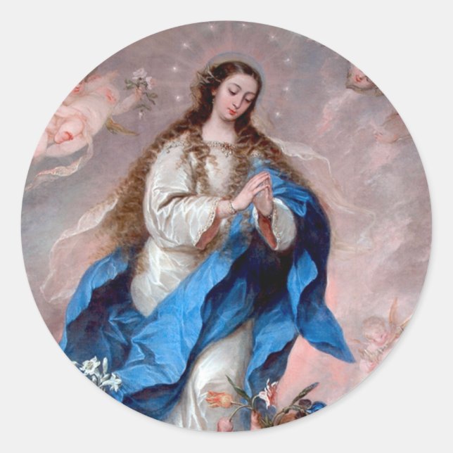 Sticker Rond L'Immaculée conception (Devant)