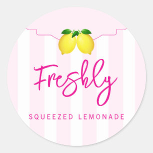 Sticker Rond Limonade fraîchement pressée