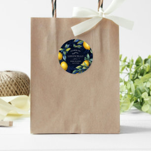 Sticker Rond Limoncello Chalkboard Monogramme Favoriser