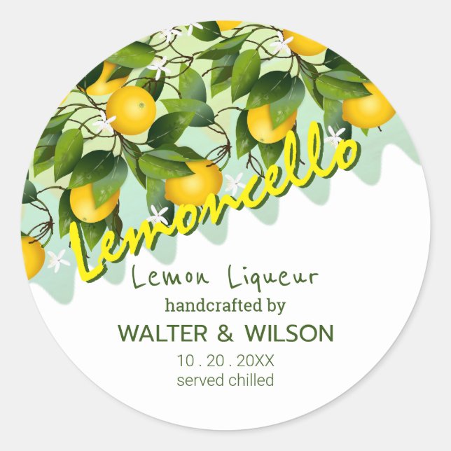 Sticker Rond Limoncello Citron Citron (Devant)