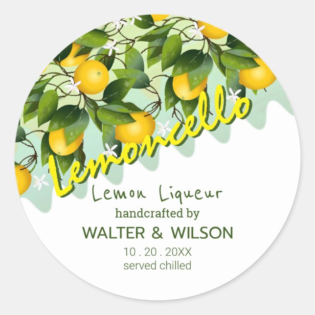 Sticker Rond Limoncello Citron Citrus (Devant)