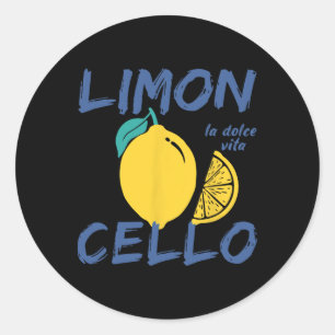 Sticker Rond Limoncello Côte d'Amalfi Italie Vacances Préparati
