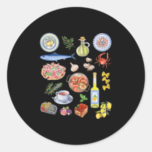 Sticker Rond Limoncello d'été européen Rome Italie Portugal Oli