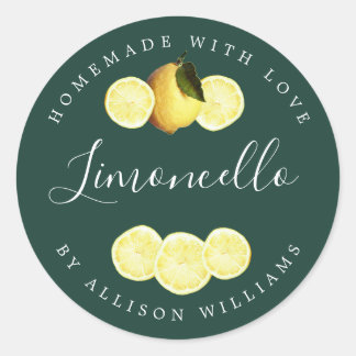 Sticker Rond Limoncello Foncé Vert sur mesure