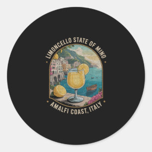Sticker Rond Limoncello Italie Vintage Rafraîchissant Citron Va