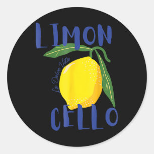 Sticker Rond Limoncello La Dolce Vita Citron Italien Hommes Fem
