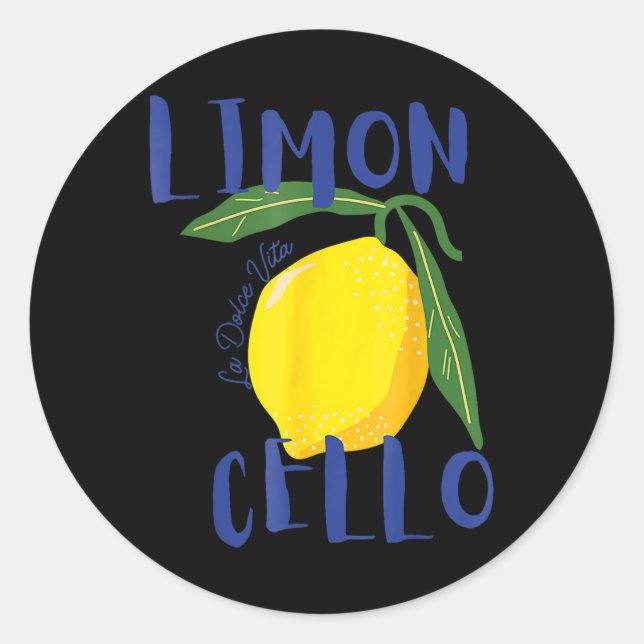 Sticker Rond Limoncello La Dolce Vita Citron Italien Hommes Fem (Devant)