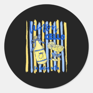 Sticker Rond Limoncello la dolce vita côte amalfitaine citron