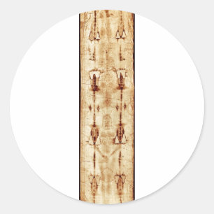 Sticker Rond Linceul AUGMENTÉ de plein Jésus-Christ d'image d