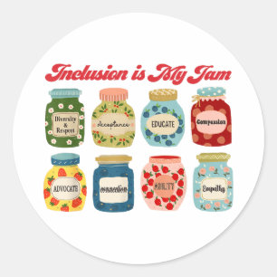 Sticker Rond L'inclusion est ma passion Professeur d'éducation